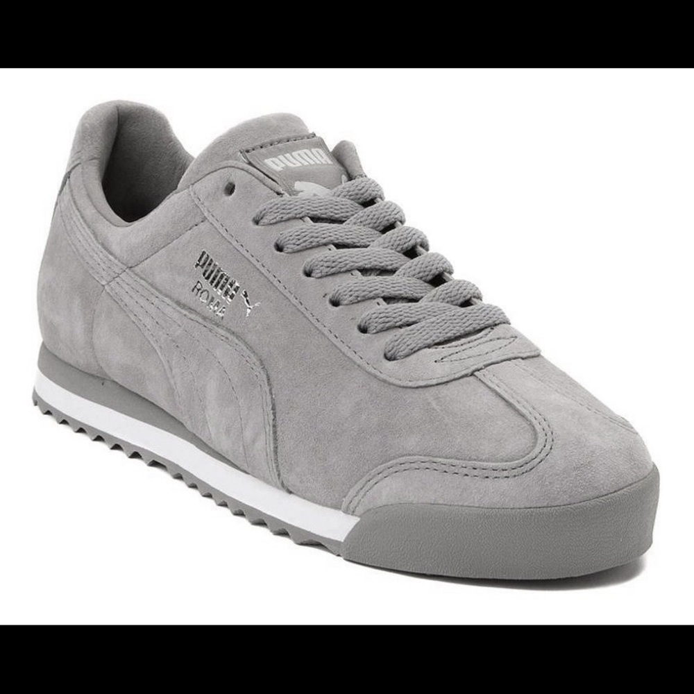 Puma Grey Suede Sneakers